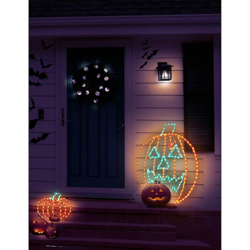 Halloween LED Lighted Little Pumpkin 14"