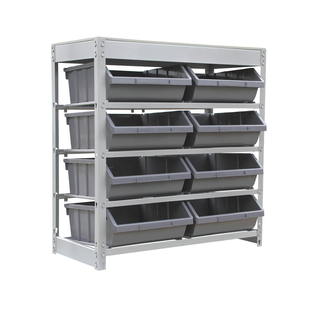 King's Rack Bin Rack Boltless Steel Storage System Organizer w/ 24 ...