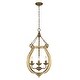preview thumbnail 1 of 3, Delphine 1 Light Pendant - Vintage Gold/Burnished Chestnut