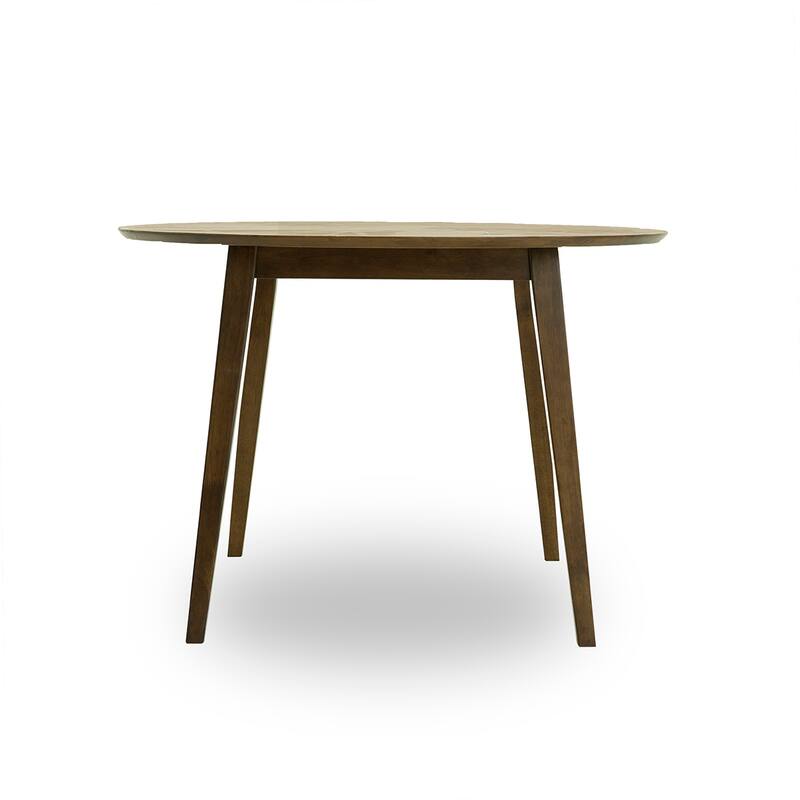 GDFStudio - Paloma Mid-Century Modern Round Solid Wood Dining Table for Kitchen, Dining Room, Dinette, Breakfast