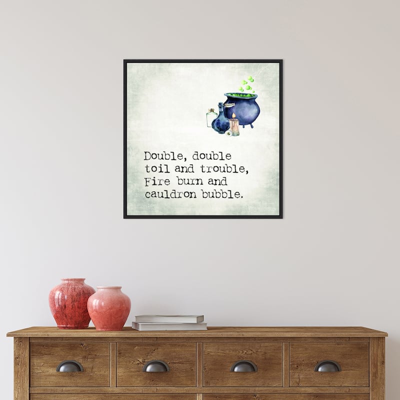 Amanti Art Double Double Cauldron Framed Canvas Wall Art