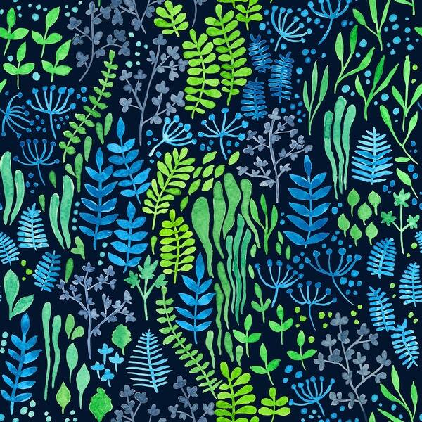 Blue and Green Botanical Wallpaper Bed Bath & Beyond 32769629