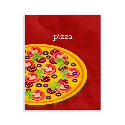 Stupell Tasty Savory Pizza Wall Plaque Art Design By Kim Allen