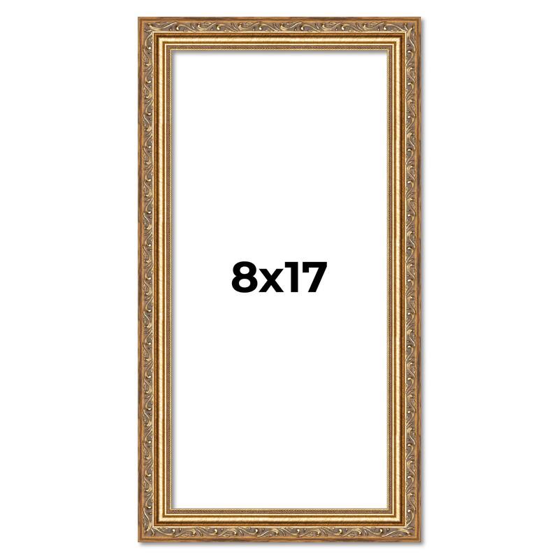 8x17 Frame Red Solid Wood Picture Frame Width 1.75 Inches | Interior Frame Depth 1 13/16 Inches