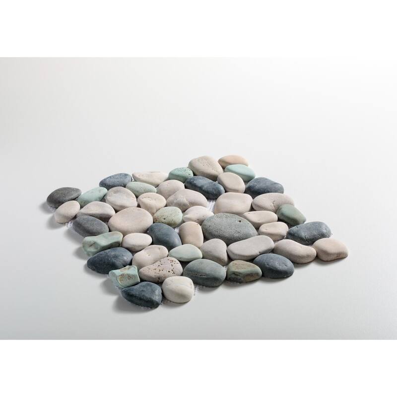 Classic Pebble 11 in. x 11 in. Mesh-Mounted Mosaic Wall and Floor Tile