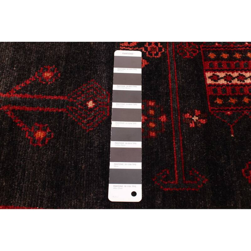 ECARPETGALLERY Hand-knotted Konya Anatolian Black, Red Wool Rug - 4'11 x 10'0