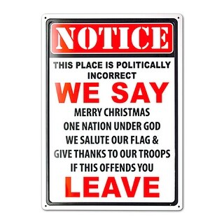 Politically Incorrect Tin Sign - Bed Bath & Beyond - 16054250