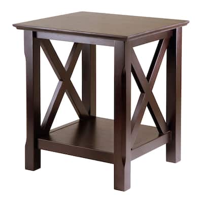 Xola Accent Table, Cappuccino - 20 x 19.13 x 21.97 inches