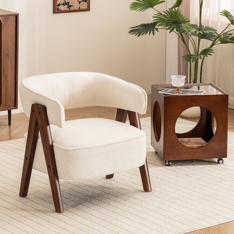Modern Accent Chair, Armchair with 8.7" Thick Seat Cushion for Living Room