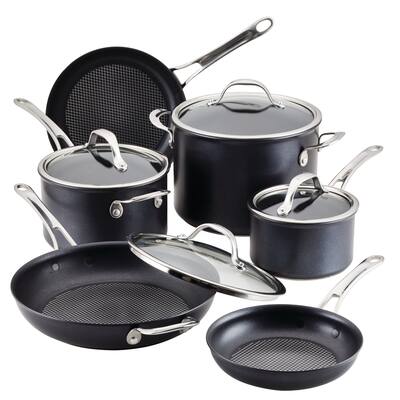 Anolon X Hybrid Nonstick Aluminum Cookware Induction Pots and Pans Set