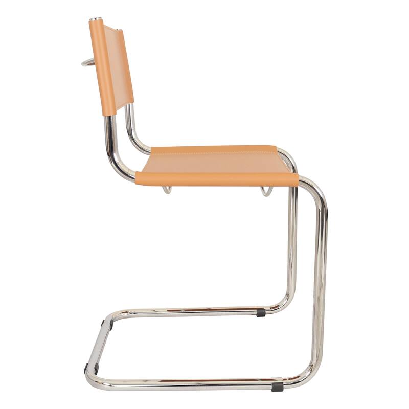 Breuer Chair Company Mart Stam Cantilever Side Chair w/ Chrome Frame (Various Bonded Leather Colors)