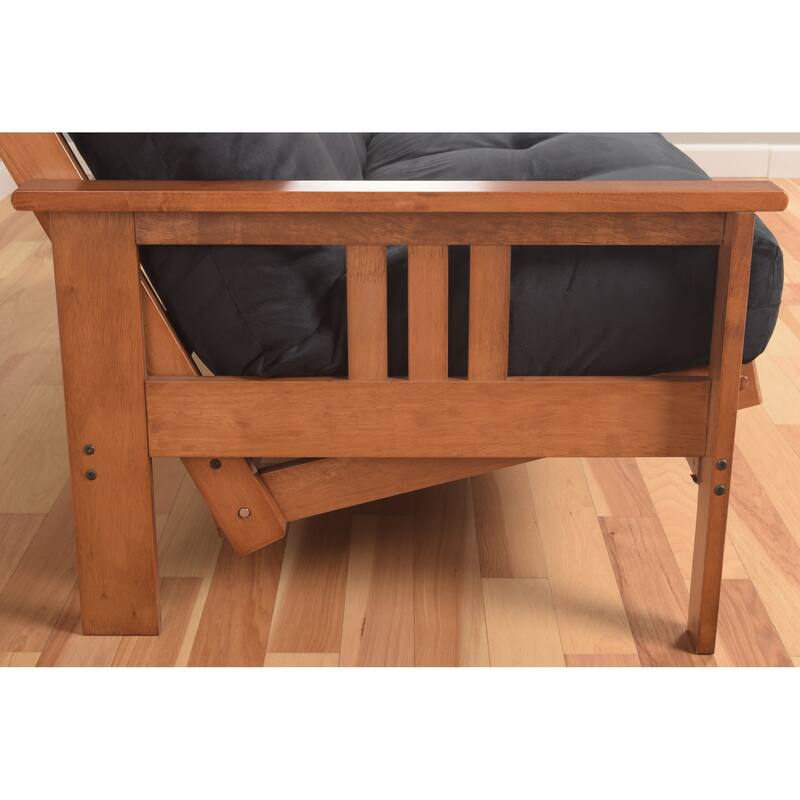 Porch & Den Kern Full-size Storage Futon Set with Suede Mattress