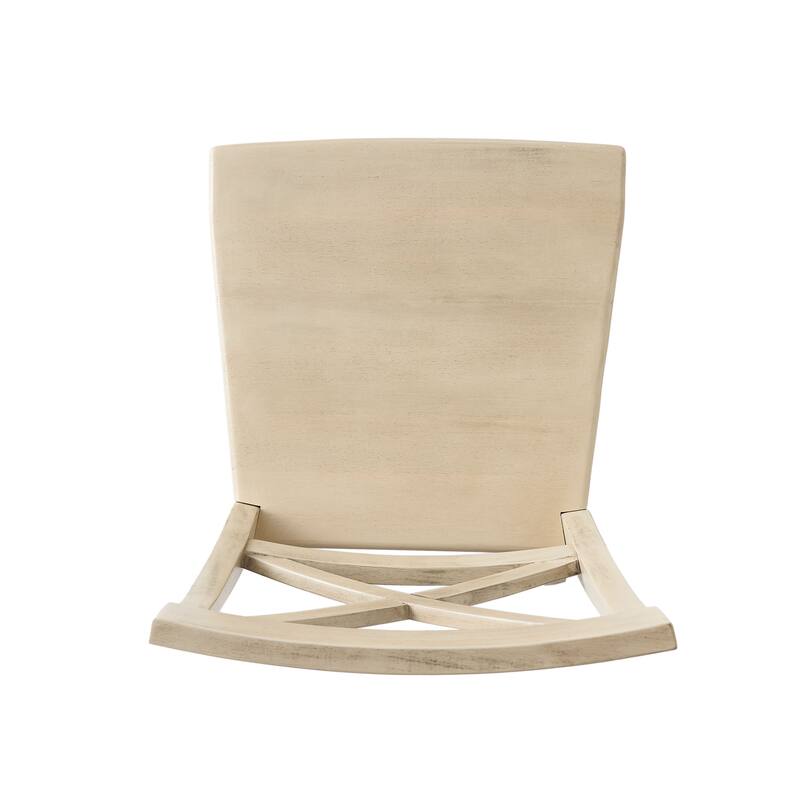 Roomfitters Farmhouse Acacia Wood Dining Chairs with Classic X-Shaped Back, Set of 2