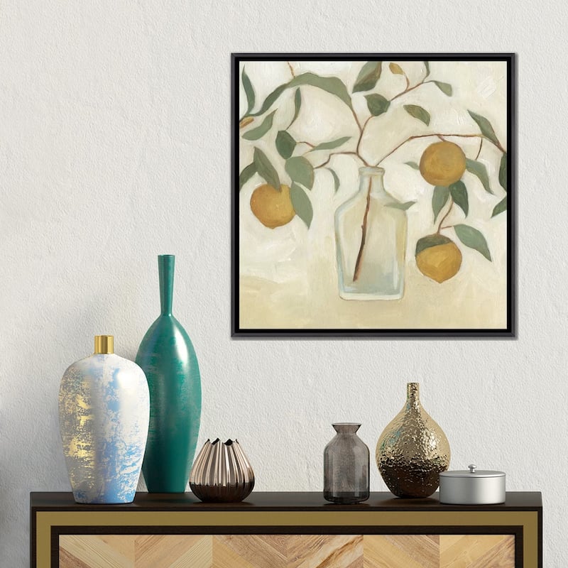 iCanvas "Greenery Still Life I" by Emma Scarvey Framed