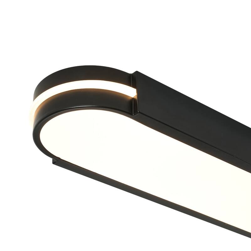 Modern Dimmable LED Long Oblong Flush Mount Ceiling Light 31.5in