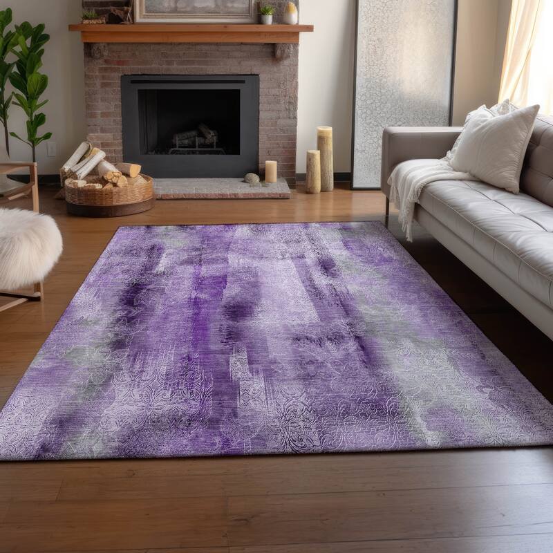 Premium Washable Super Soft Abstract Imprints Mayfield Rug