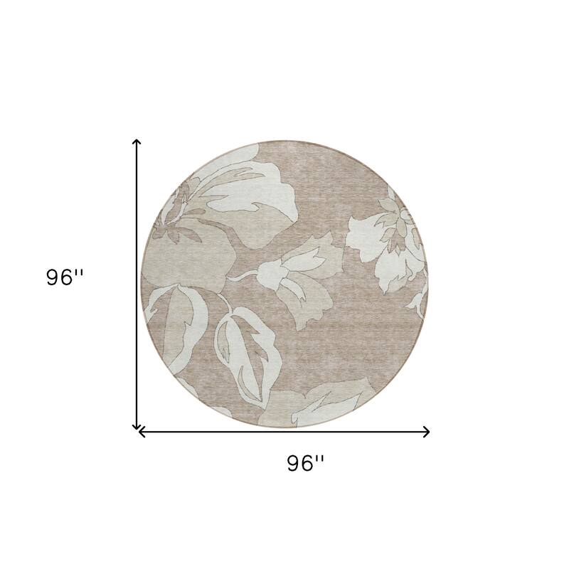 HomeRoots Floral Transitional Rectangle Outdoor Rug