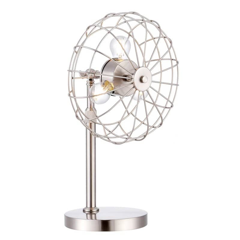 GetLedel 23-inch Industrial Nickel Table Lamp with Adjustable Height