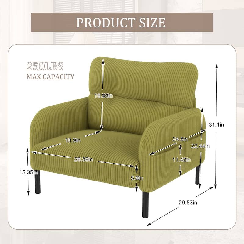 Side Chair Accent Chair Office Chair, Comfortable Coffee Chair Lobby Chair Olive Green Padded Chair Sofa Chair