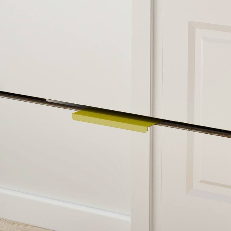 Timechee Shoe Cabinet with 3 Mirrored Flip Drawers, Free Standing Slim