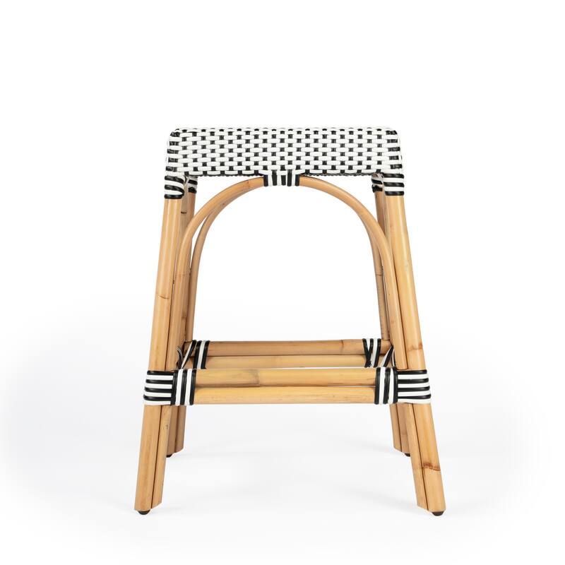 Robias 24.5" Rattan Rectangular Counter Stool