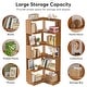 preview thumbnail 23 of 41, 6-Tier Corner Book Shelf, 64.9"Tall Freestanding Wood Industrial Bookcase Bookshelf