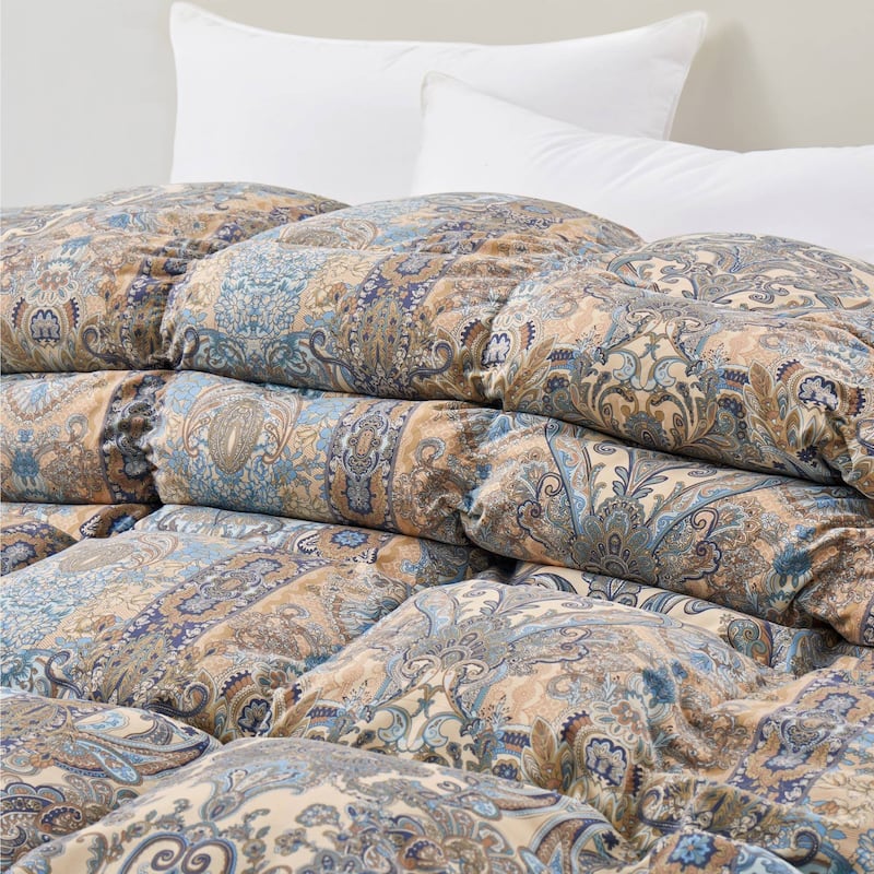 Lightweight Summer Flroal & Solid Printed Goose Feather Down Comforter Duvet Insert