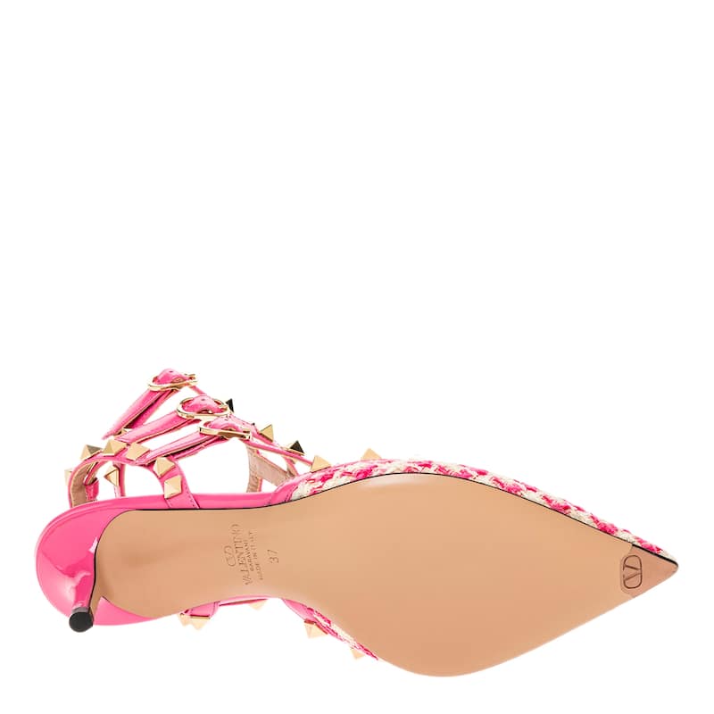 Valentino Rockstud Pied-De-Poule Pumps