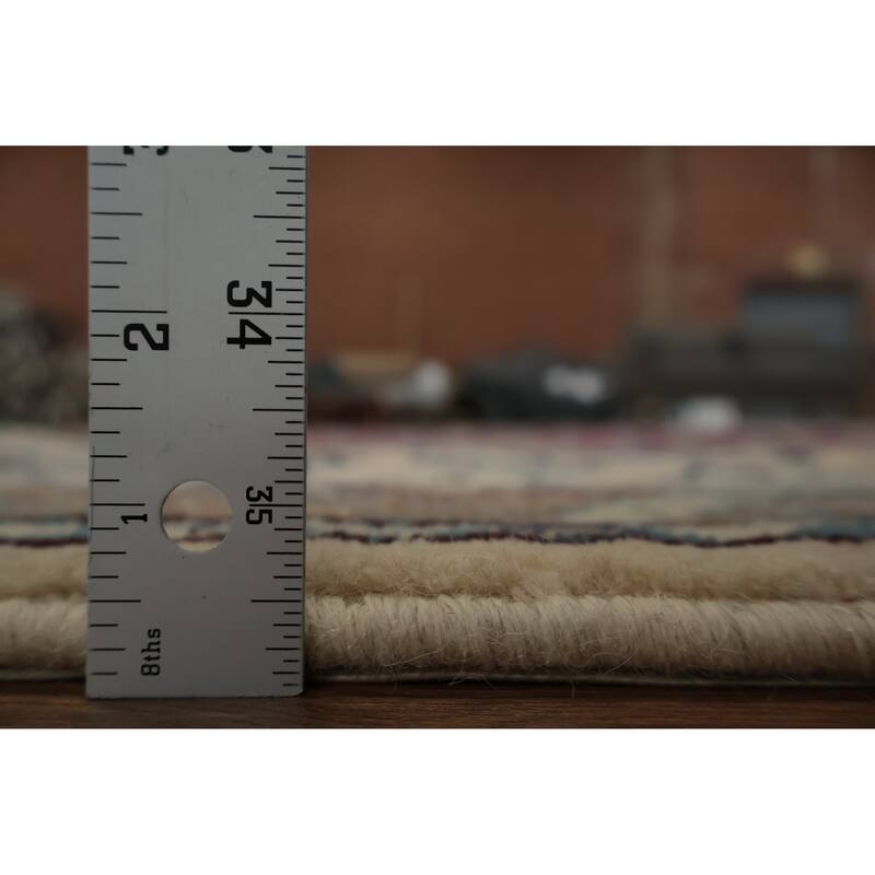 Hand Knotted Oriental 100% Wool Carpet Traditional Floral Red Nain Area Rug - 19' 0'' X 12' 10''