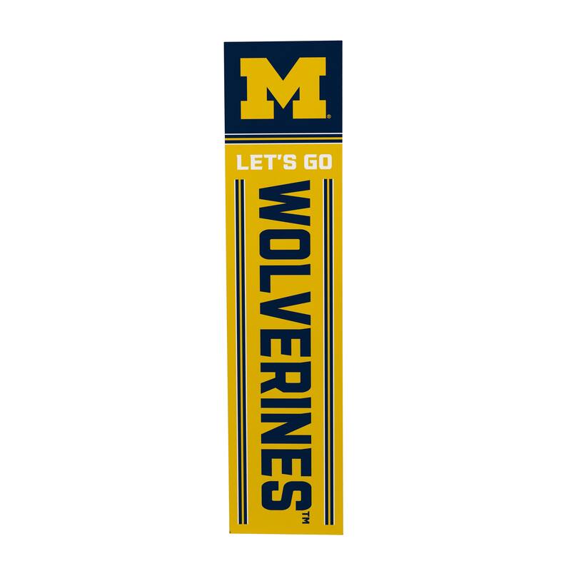 47" Double Sided Seasonal Porch Leaner, University Of Michigan - 47" x 11.25"