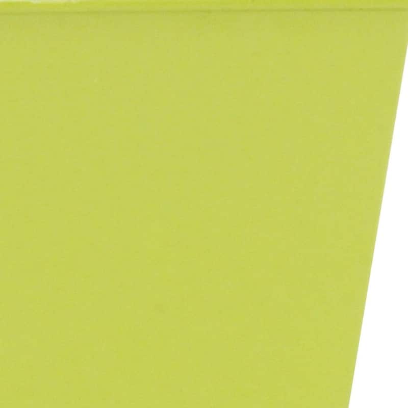 HomeRoots 5" Lime Green Recycled Plastic Indoor Outdoor Rectangular Pot Planter