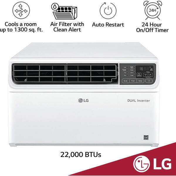 Shop Lg 22 000 Btu Dual Inverter Window Air Conditioner With Remote Control Overstock 27759172