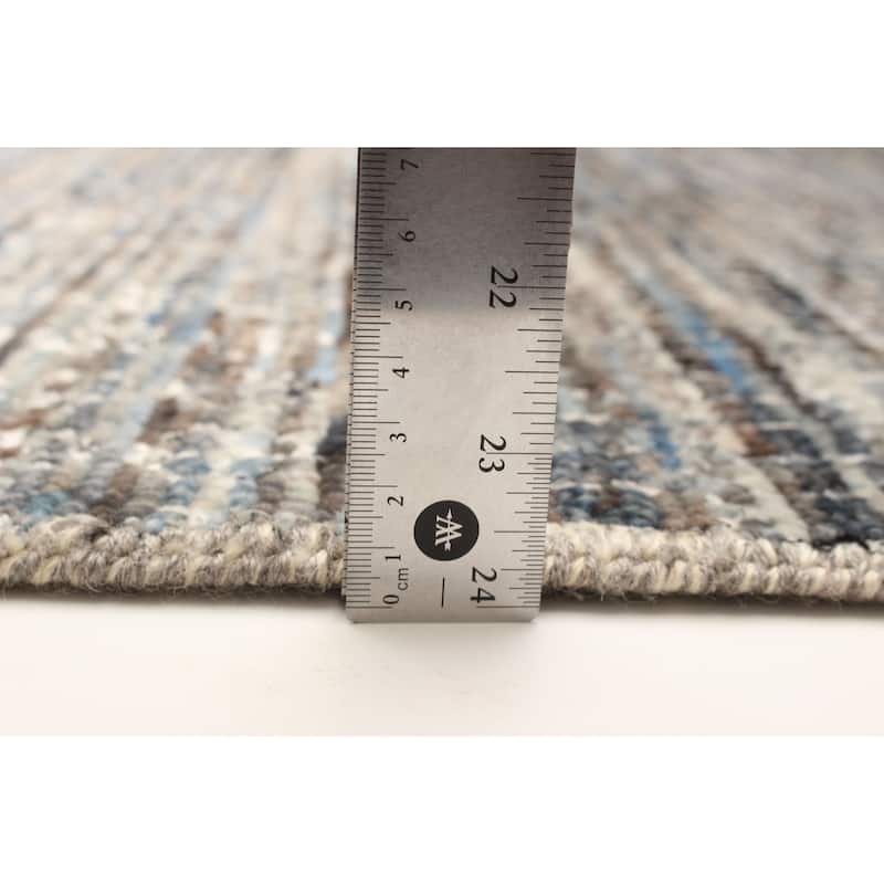 ECARPETGALLERY Hand-knotted Silk Shadow Multi Color Viscose, Wool Rug - 4'0 x 5'11