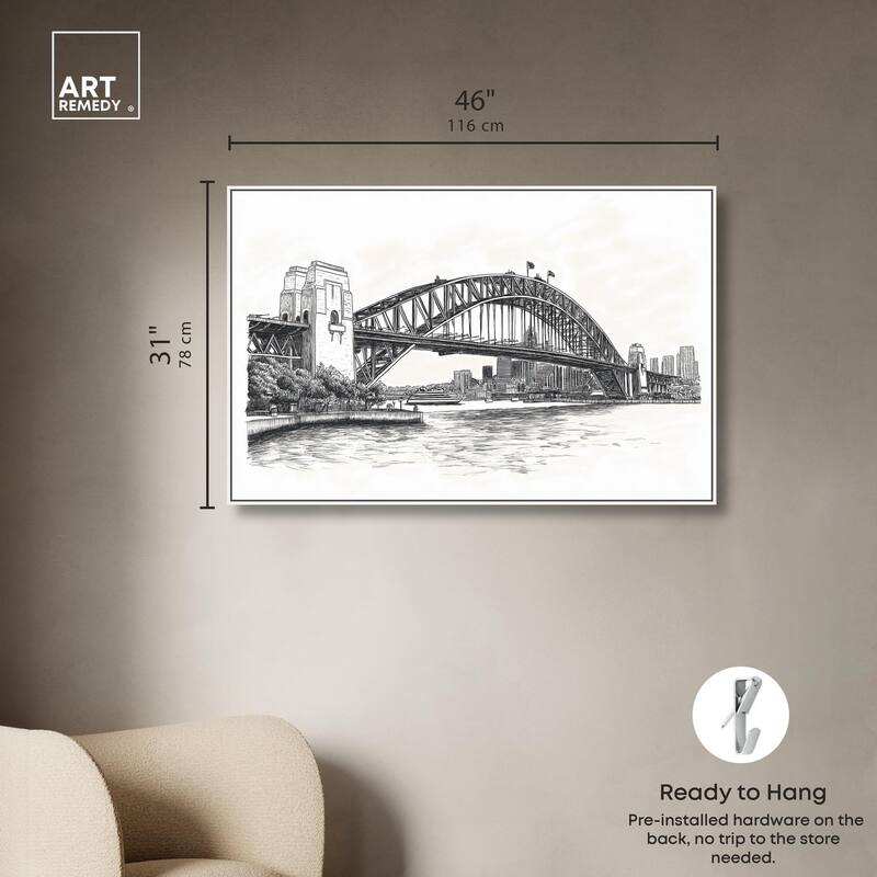 Lines of the Bridge Canvas by Art Remedy