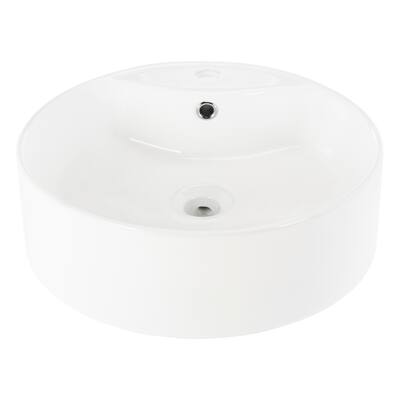 SAFAVIEH Solea Dicy Porcelain Ceramic Vitreous Oval 18 Inch White Bathroom Vessel Sink - 18.1" x 18.1" x 6.1" - 18Wx18Dx6H