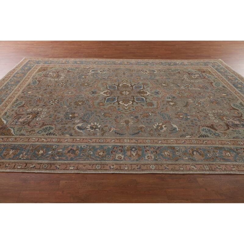 Over-Dyed Tabriz Persian Vintage Rug Handmade Wool Carpet - 7'11"x 11'6"