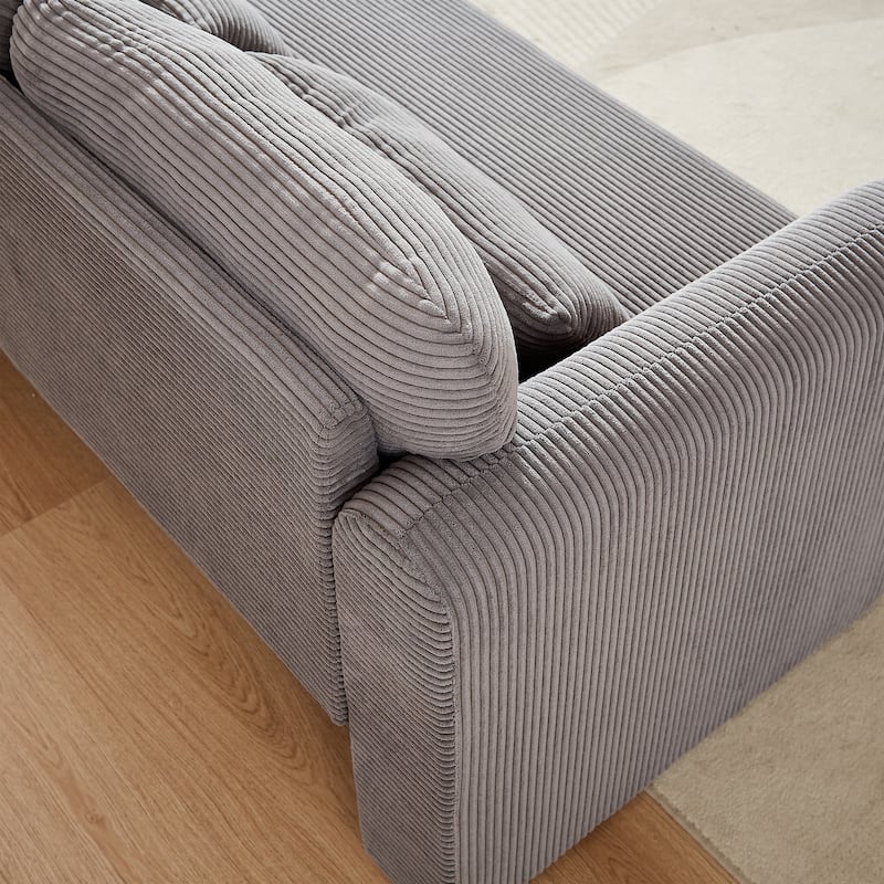 GDFStudio - Emiliano Sofa Set in Premium Corduroy with Elegant Design and Superior Comfort