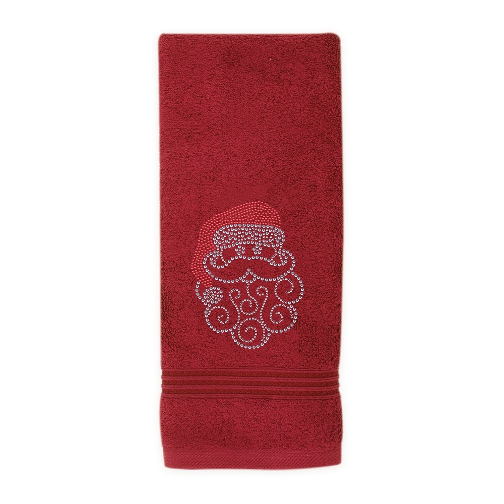 Sparkles Home Rhinestone Santa Hand Towel