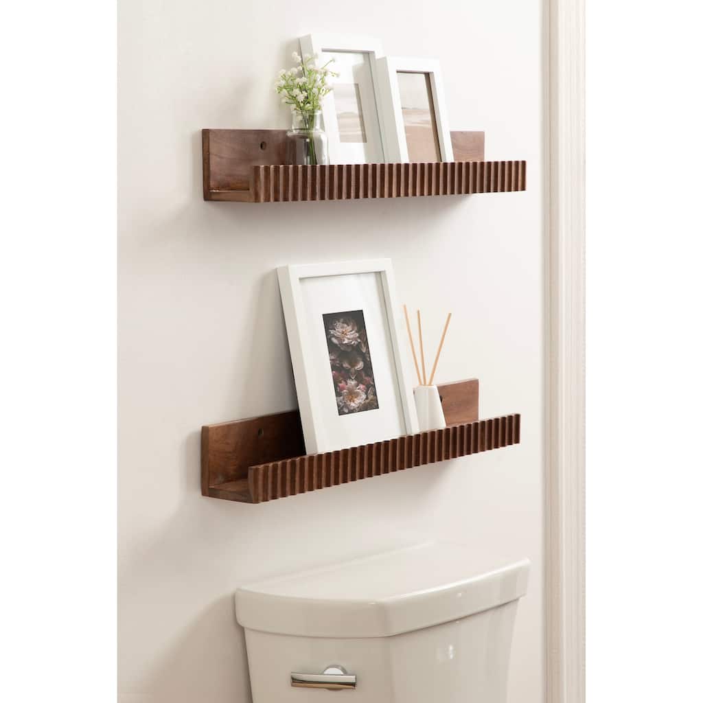 Kate and Laurel Furrow Ledge Shelf Set.