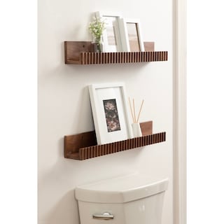 Kate and Laurel Furrow Ledge Shelf Set.
