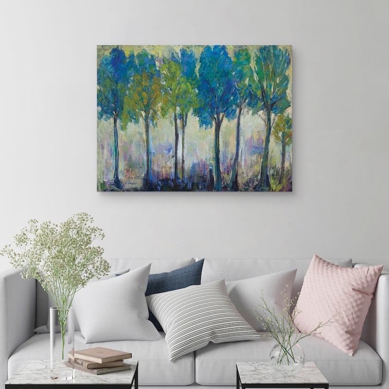 Teal Trees by Alexi Fine Canvas Art Print