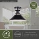 preview thumbnail 5 of 12, Canton 11.5-in W Black Farmhouse Semi Flush Mount Ceiling Light - 11.5-in W x 8.75-in H x 11.5-in D