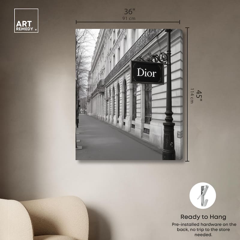 Parisian Street Canvas by Art Remedy, Gallery Wrapped