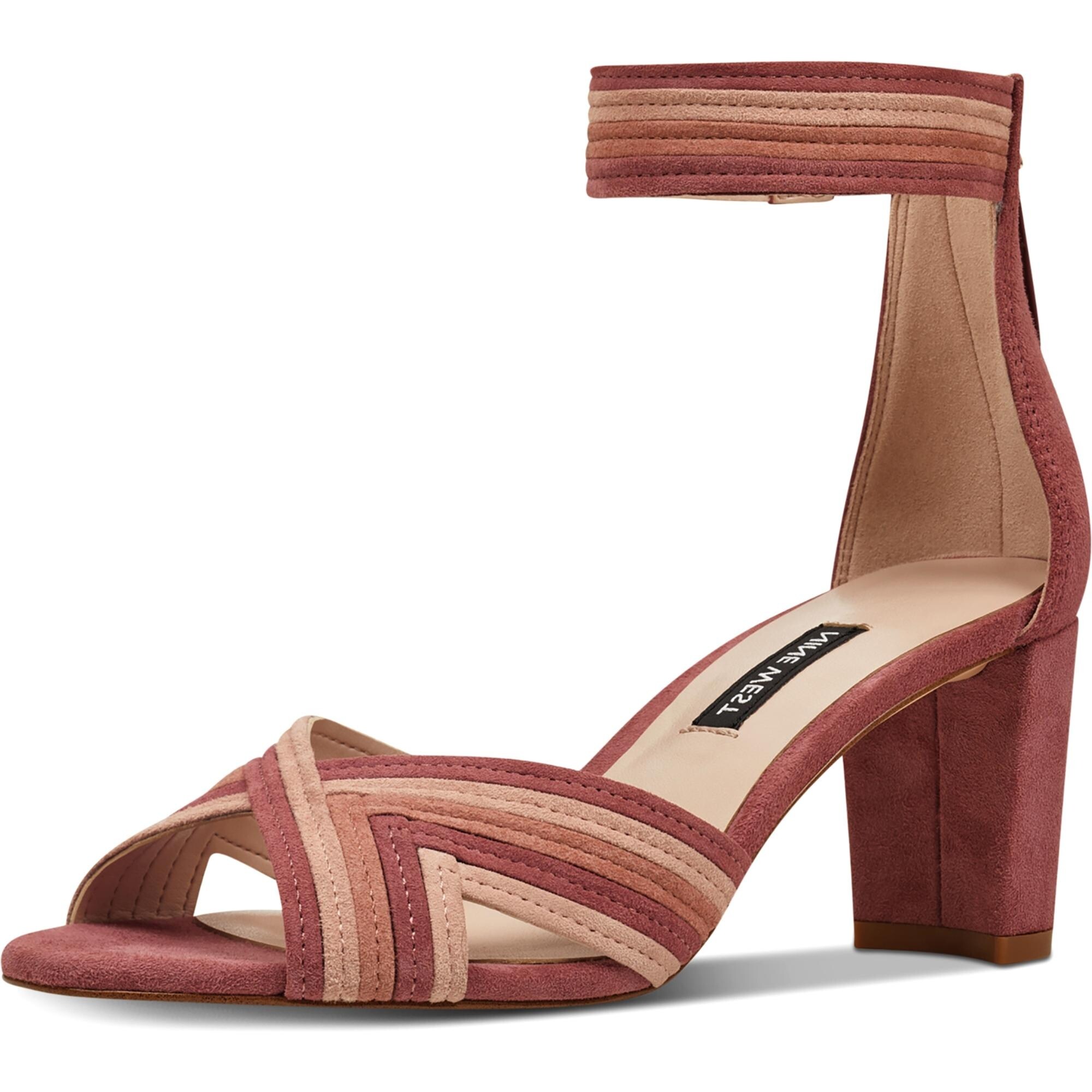 nine west block heel sandals