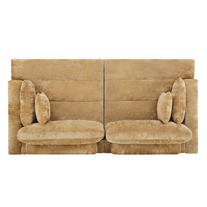 LUE BONA 87-in Modern 3-Seater Upholstered Sofa Couch Chenille Design for Living Room