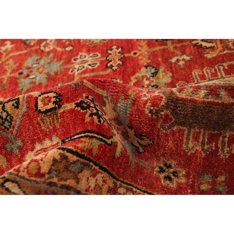 ECARPETGALLERY Hand-knotted Jules Sultane Red Wool Rug - 8'1 x 9'11