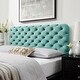 preview thumbnail 4 of 54, Lizzy Tufted Twin Performance Velvet Headboard Mint