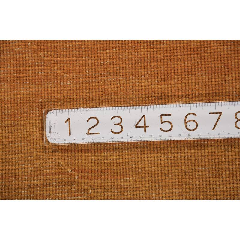 Rust Gabbeh Oriental Runner Rug Hand-Knotted Wool Carpet - 3'5" x 6'6"