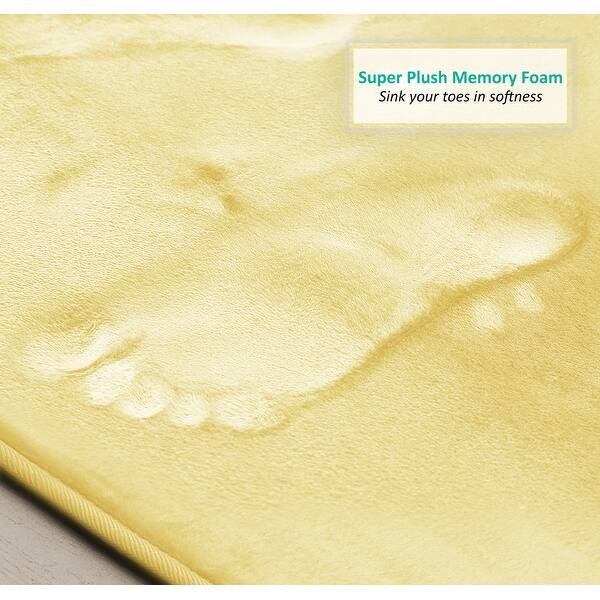 Shop Non Slip Memory Foam Bath Rug 3 Pack Set Small Large Contour Rug Overstock 27190216