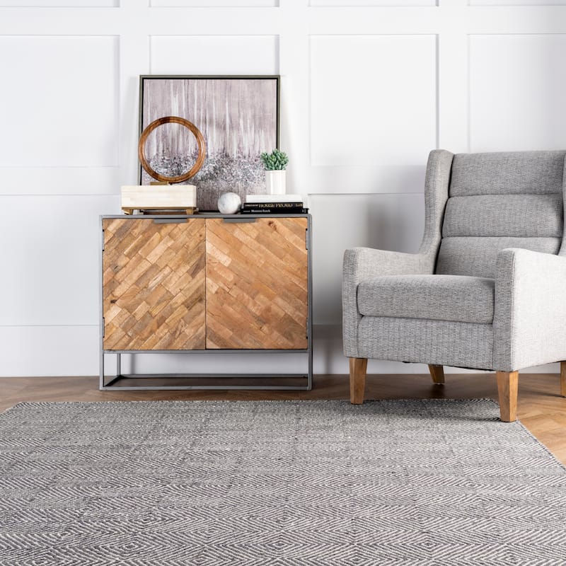 Nuloom Ago Geometric Wool Area Rug